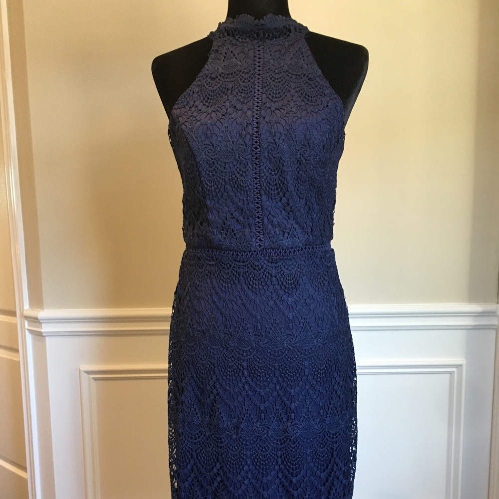 Navy Blue Lace Evening Dress (New with Tag…